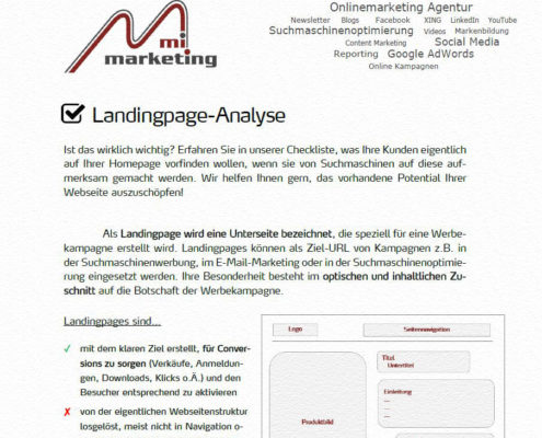 Anleitung für Aufbau und Inhalt optimaler Landingpages