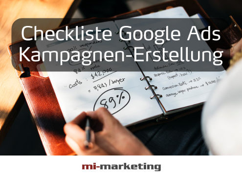 Checkliste Google Ads Kampagnen-Erstellung