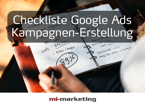 Checkliste Google Ads (früher AdWords) Kampagnen-Erstellung